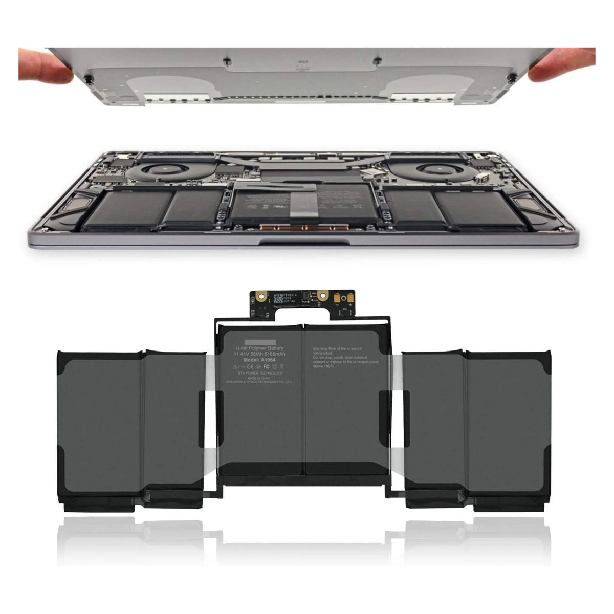 battery for A1989 A1964 Battery for MacBook Pro 13" A1989 (Mid 2018 2019) A2251(2020 Release) Touch Bar EMC 3214 EMC 3358 EMC 3348 MR9Q2LL/A MR9R2LL/A MR9T2LL/A MR9U2LL/A MR9V2LL/A MV962LL/A MV9A2LL/A