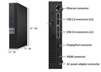 Dell OptiPlex 3040 Micro Business Desktop PC, Intel Quad Core i5-6500T up to 3.1GHz, 8G DDR3L, 256G SSD, WiFi, BT 4.0,  sale