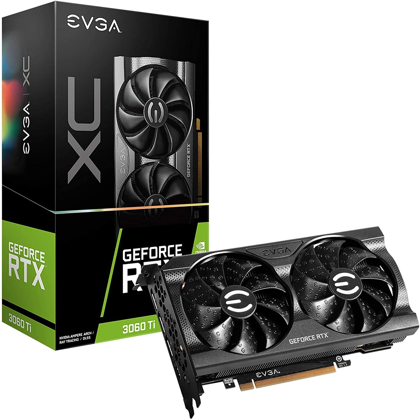 EVGA GeForce RTX 3060 Ti XC Gaming, 08G-P5-3663-KL, 8GB GDDR6, Metal Backplate, LHR  SALE