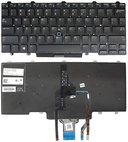 LaptopKing New Replacement Keyboard for E7470 Dell e7470 kB Laptop with Backlight & truckpoint US Layout