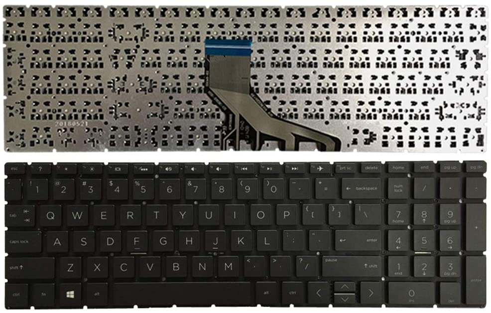 LaptopKing Replacement Keyboard for HP Pavilion 15-DA 15-DB TPN-C135 TPN-C136 US Layout - Black (No Backlight & Pointer)