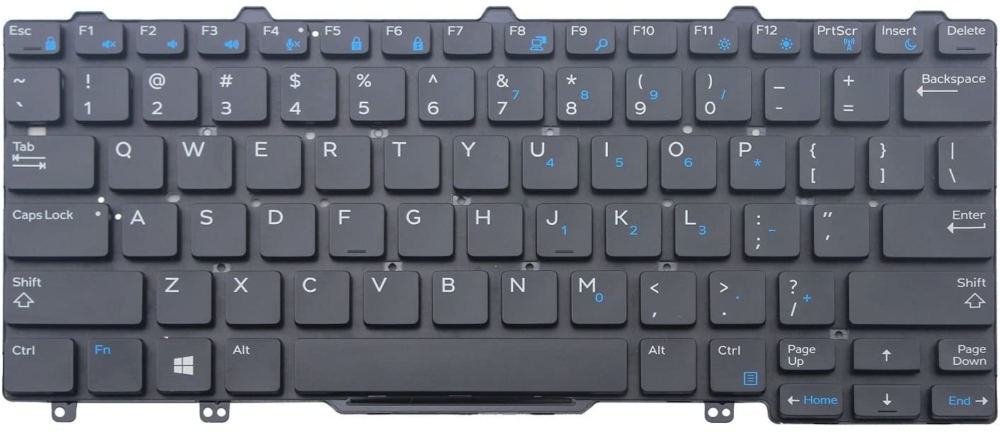 LaptopKing Replacment keyboard for Dell Latitude 3150 3160 E5250 E5270 E7270 E7250 without Backlight