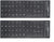 LaptopKing Universal Keyboard Stickers Replacement Keyboard Skin black background compatible with laptop Desktop white letter Italian Pack of 2