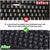LaptopKing Universal Keyboard Stickers Replacement Keyboard Skin black background compatible with laptop Desktop white letter English/Arabic Pack of 2