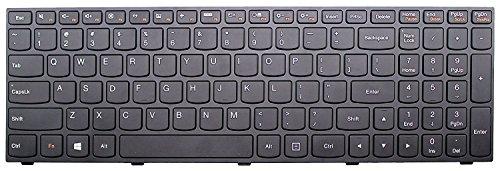 Replacement Keyboard for Lenovo Ideapad - Several Models Available - ***1 Year Warranty*** LaptopKing Keyboard (Z50 Z50-70/75/80 G70 G70-80 80EC 80E7 80FG 80FF, Black, Silver Frame) US Layout - Laptop King