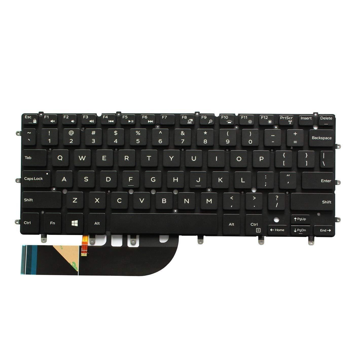 LaptopKing Replacement Keyboard for Dell XPS 13-9343 13D-9343 13-9350 Series Laptop Compatible Part Number 0RMKTF MP-14A63USJ442 Black US Layout - 1 Year Warranty - Laptop King