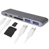 2 x USB-C to SD Card Reader, microSD Card Reader, 2 x USB-C & 2 x USB 3.0 Dock for MacBook Pro 13"/15" - Laptop King