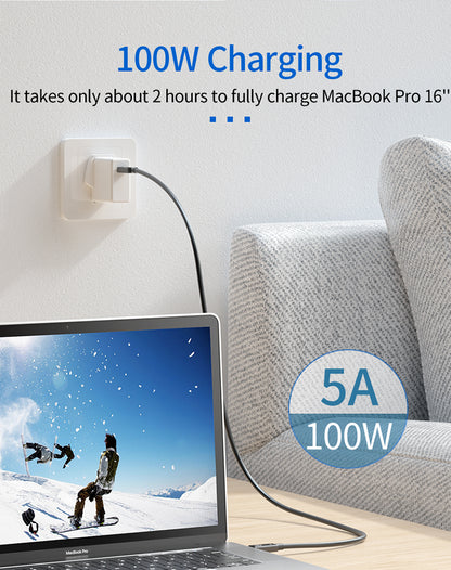 Thunderbolt 4 Cable 1.2M, 4feet Supports 8K Display 40Gbps Data Transfer 100W Charging USB C to USB C Cable sales LK-CAB-LK-0002