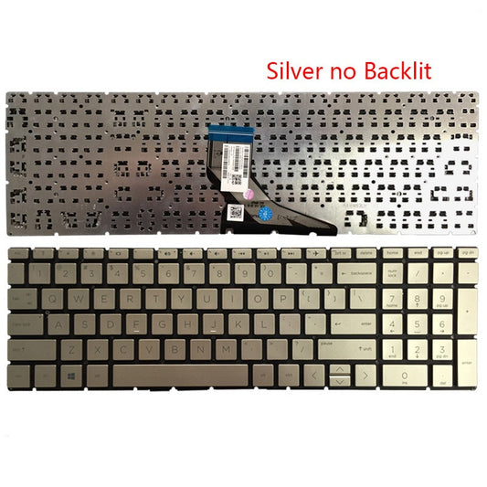 LaptopKing Replacement Keyboard for HP Pavilion 15-DA 15-DB TPN-C135 TPN-C136 US Layout - Silver (No Backlight & Pointer)