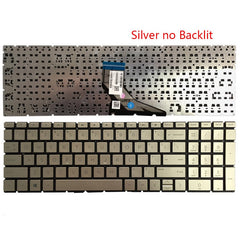 LaptopKing Replacement Keyboard for HP Pavilion 15-DA 15-DB TPN-C135 TPN-C136 US Layout - Silver (No Backlight & Pointer)