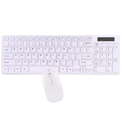 Wireless Ultra Low-Profile Multimedia Keyboard & Optical Mouse Combo white LK-KB-LK-0015