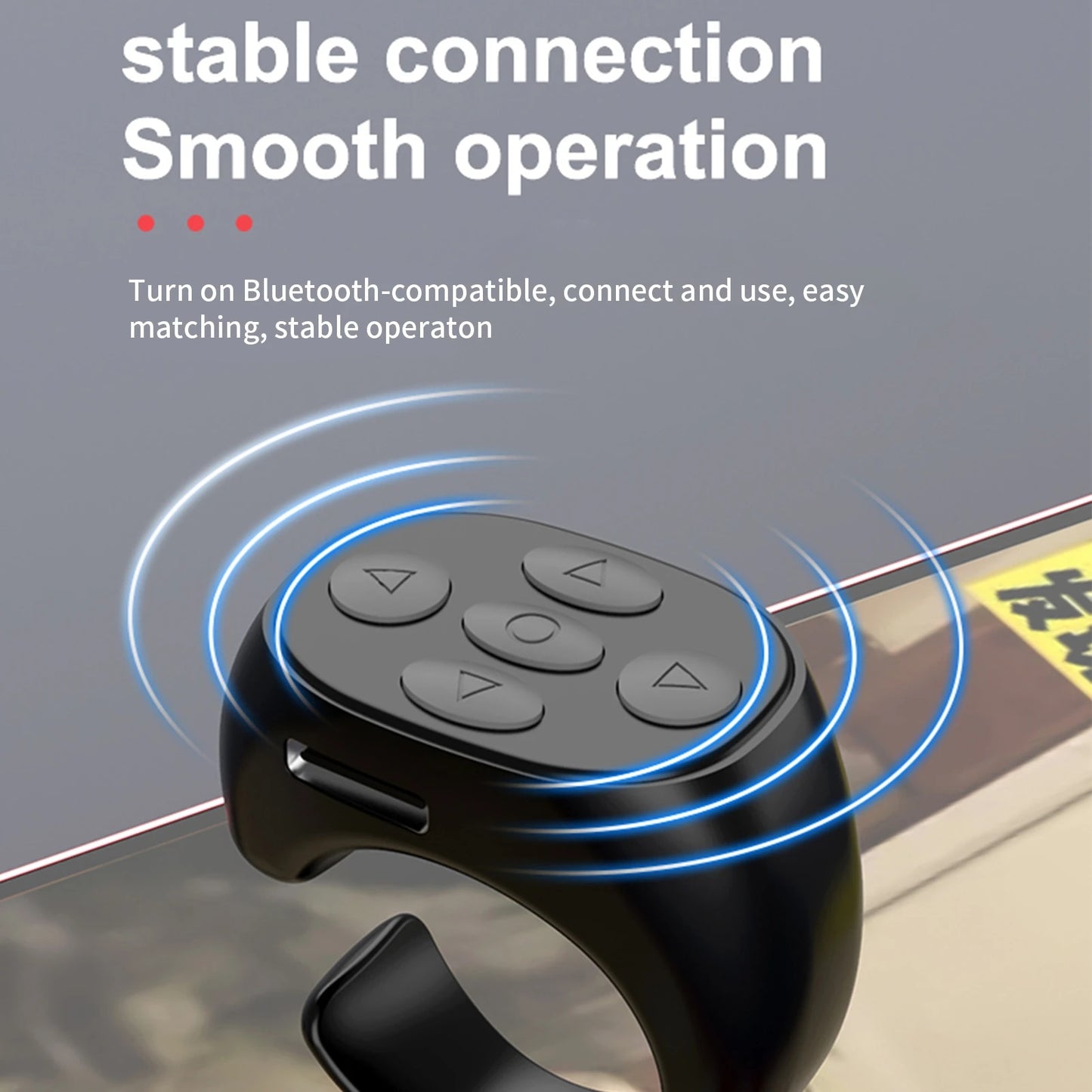 Laptopking Remote Control Ring, BT 5.3 Remote Page Turner Support Android and iOS, Remote Controller Page Turner Rechargeable with Ring Design without Charging box sale