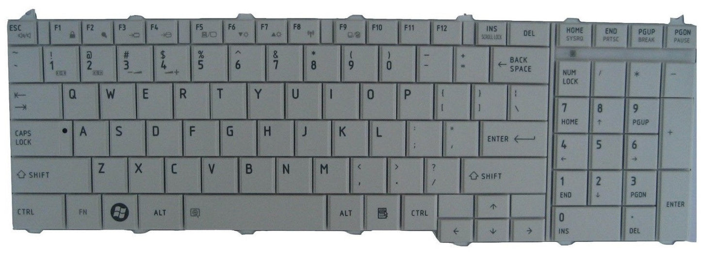 Toshiba SATELLITE C650 white Keyboard - Laptop King