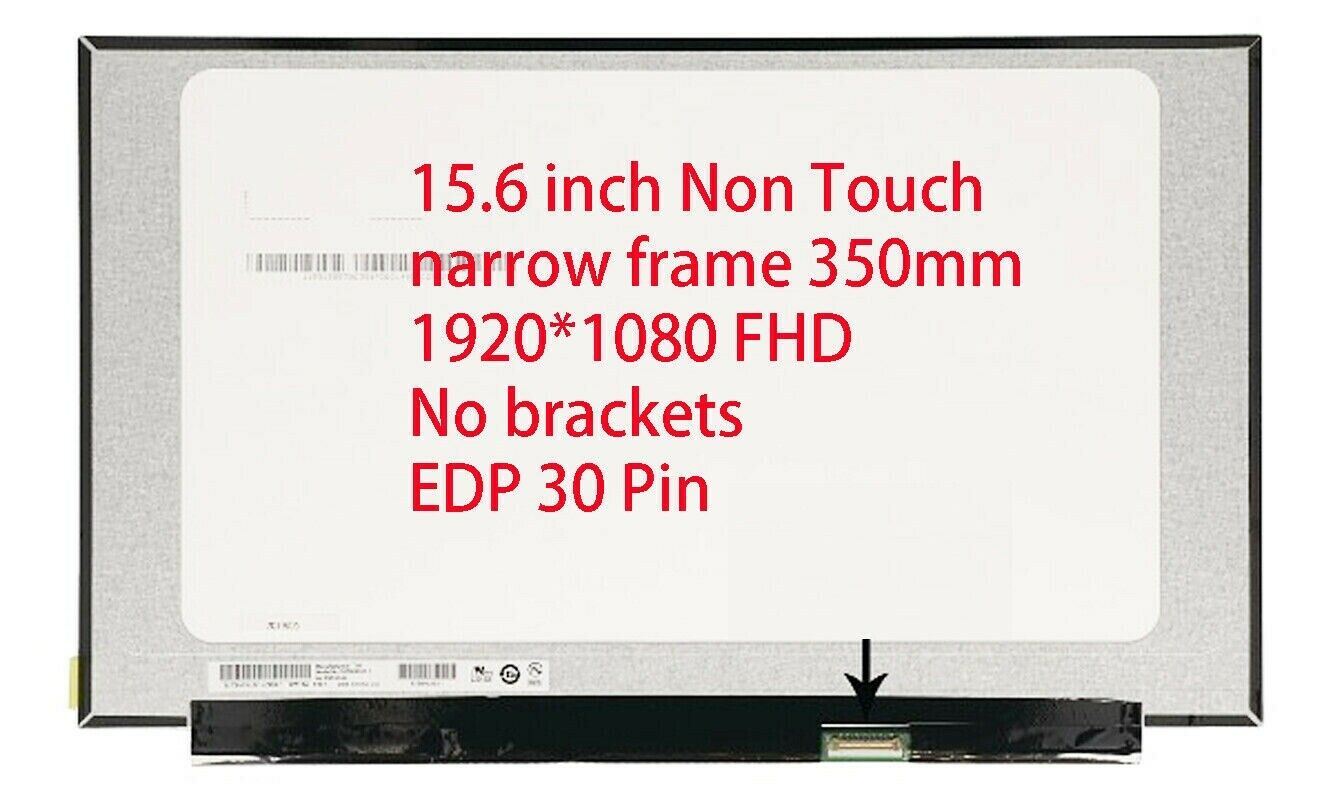 15.6" IPS FHD LCD Screen Compatible N156HCE-EN2 NV156FHM-N4C NV156FHM-N35 350mm